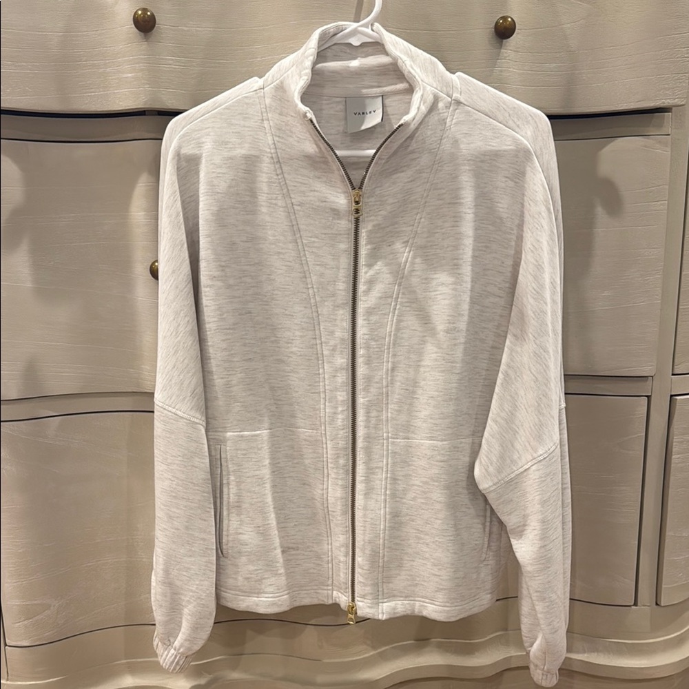 Varley Light Gray Zip-Up Jacket - XS